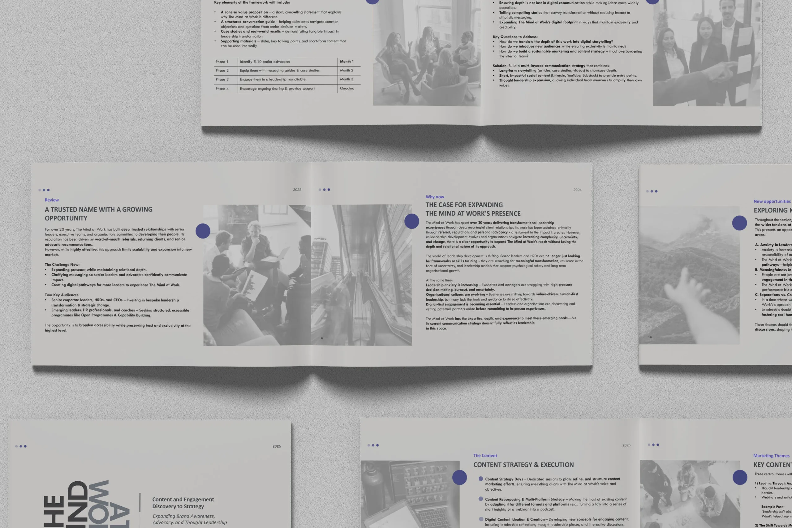 Strategy + Content Marketing Guide + Materials Prepared for The Mind at Work An overview of the content marketing strategy document prepared for the team at The Mind at Work following our discovery sessions with them.